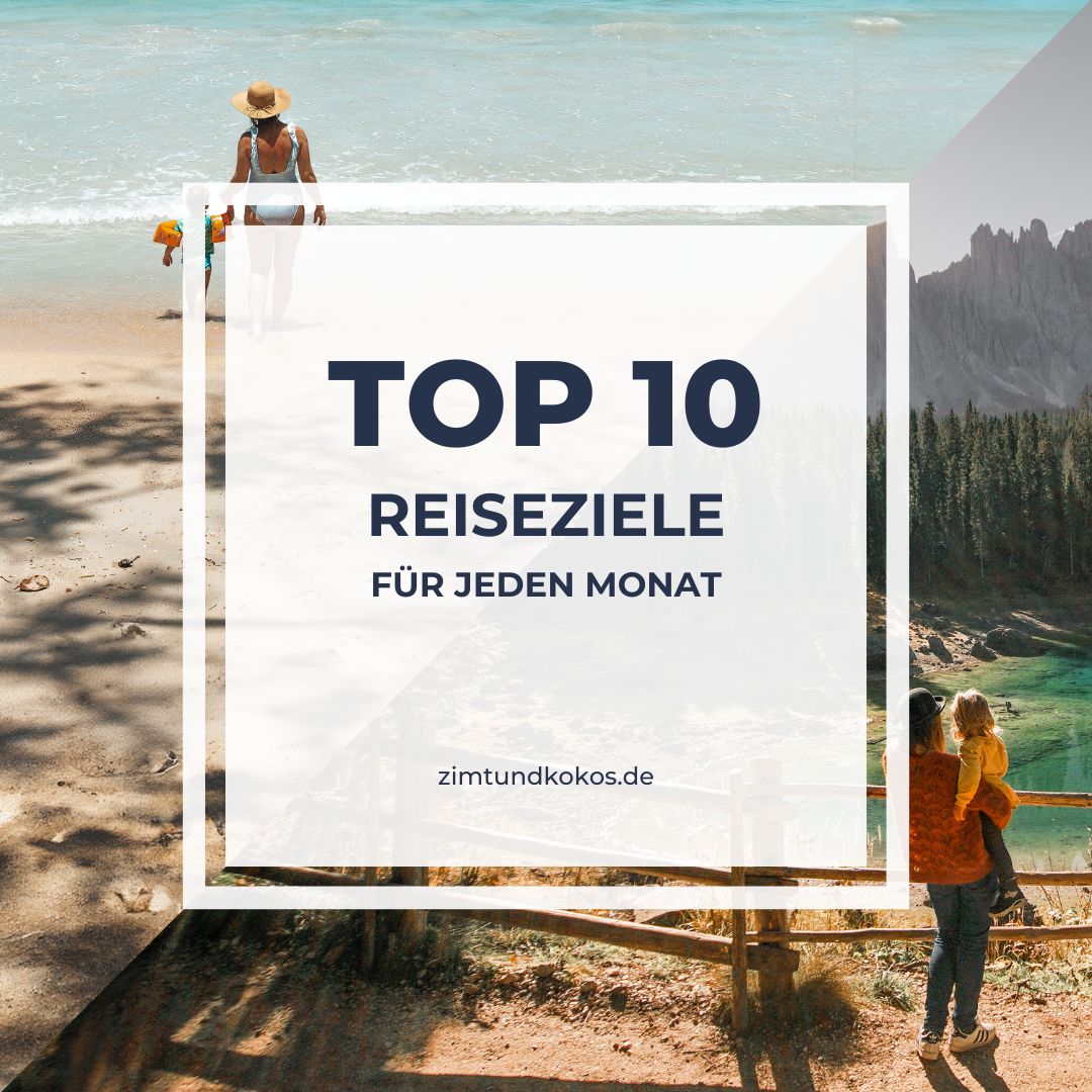Top Reiseziele in jedem Monat