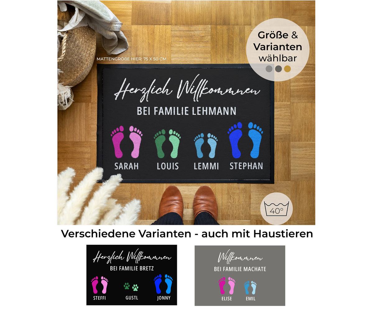Fußabdrücke – Fußmatte von Zimt & Kokos