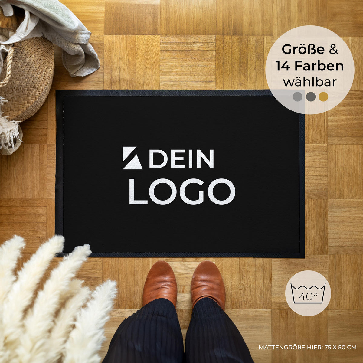 Logo-Fußmatte – Fußmatte von Zimt & Kokos