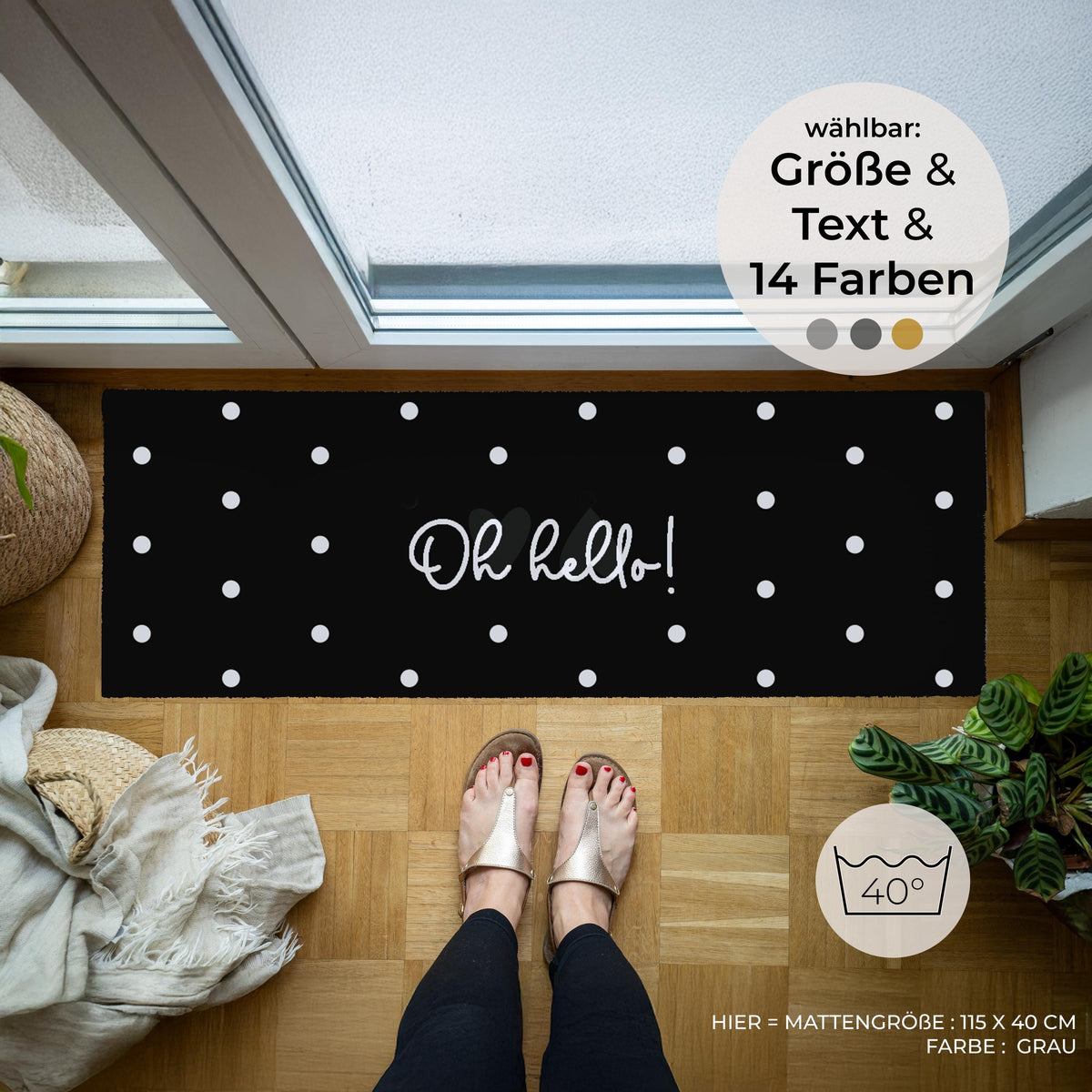 Dots – Fußmatte von Zimt & Kokos