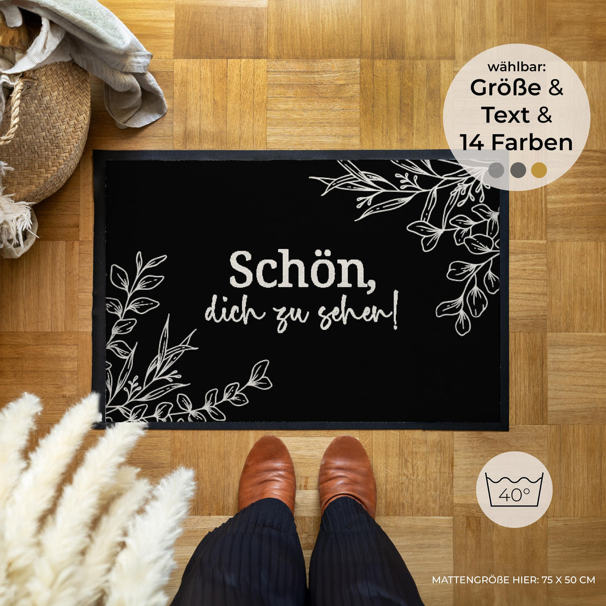 Schön, dich zu sehen – Fußmatte von Zimt & Kokos