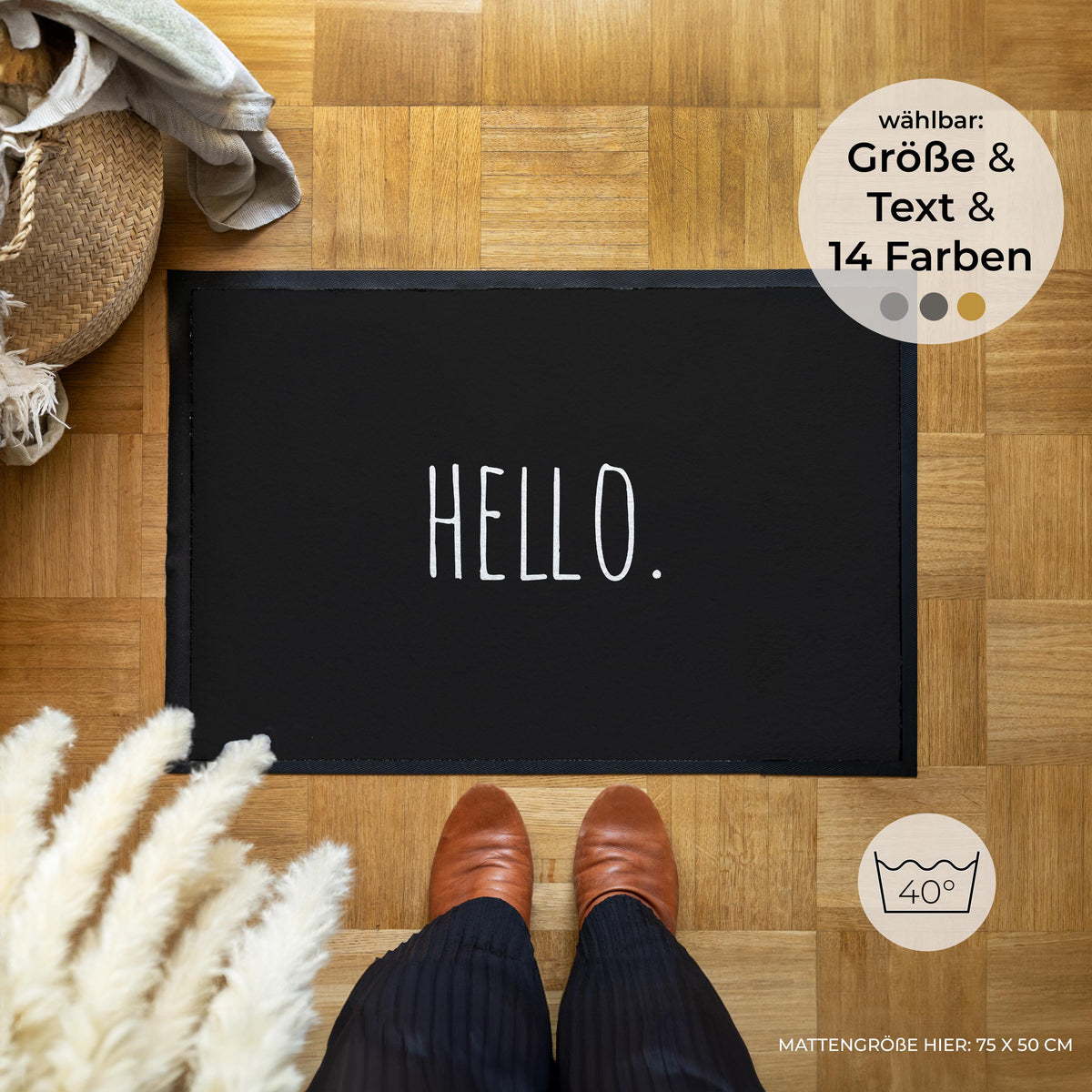 HELLO. – Fußmatte von Zimt & Kokos