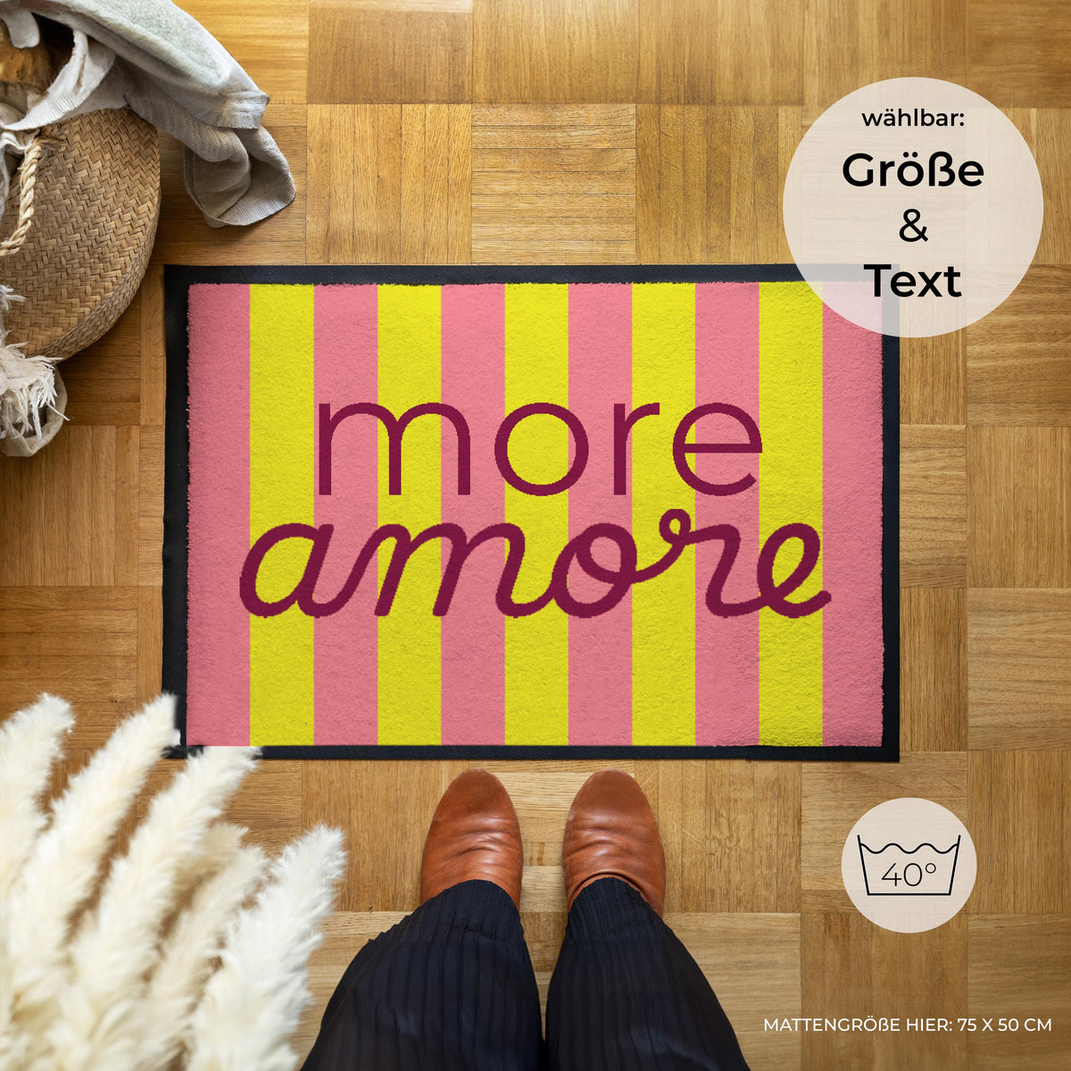 more amore – Streifen – Fußmatte von Zimt & Kokos