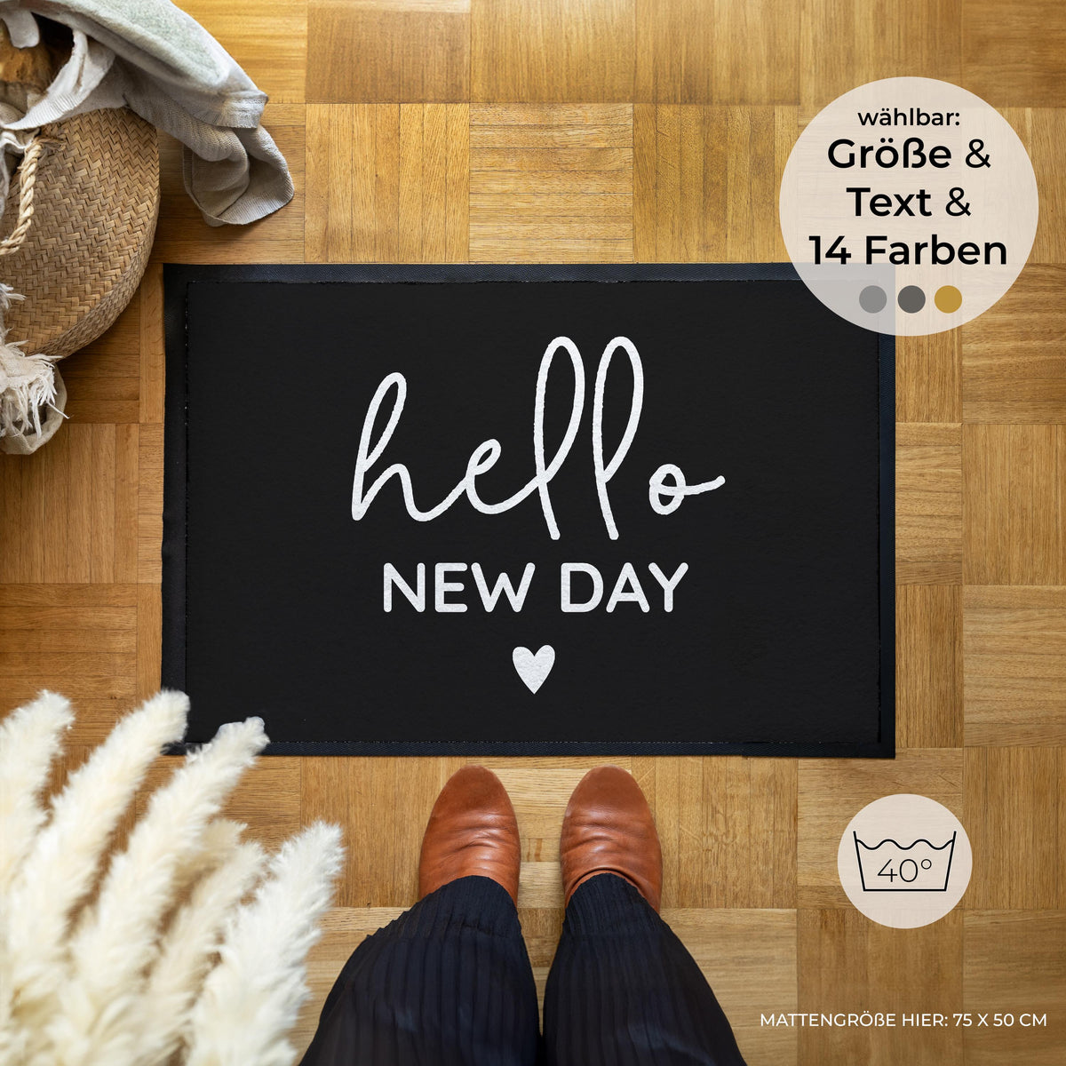Hello new day – Fußmatte von Zimt & Kokos