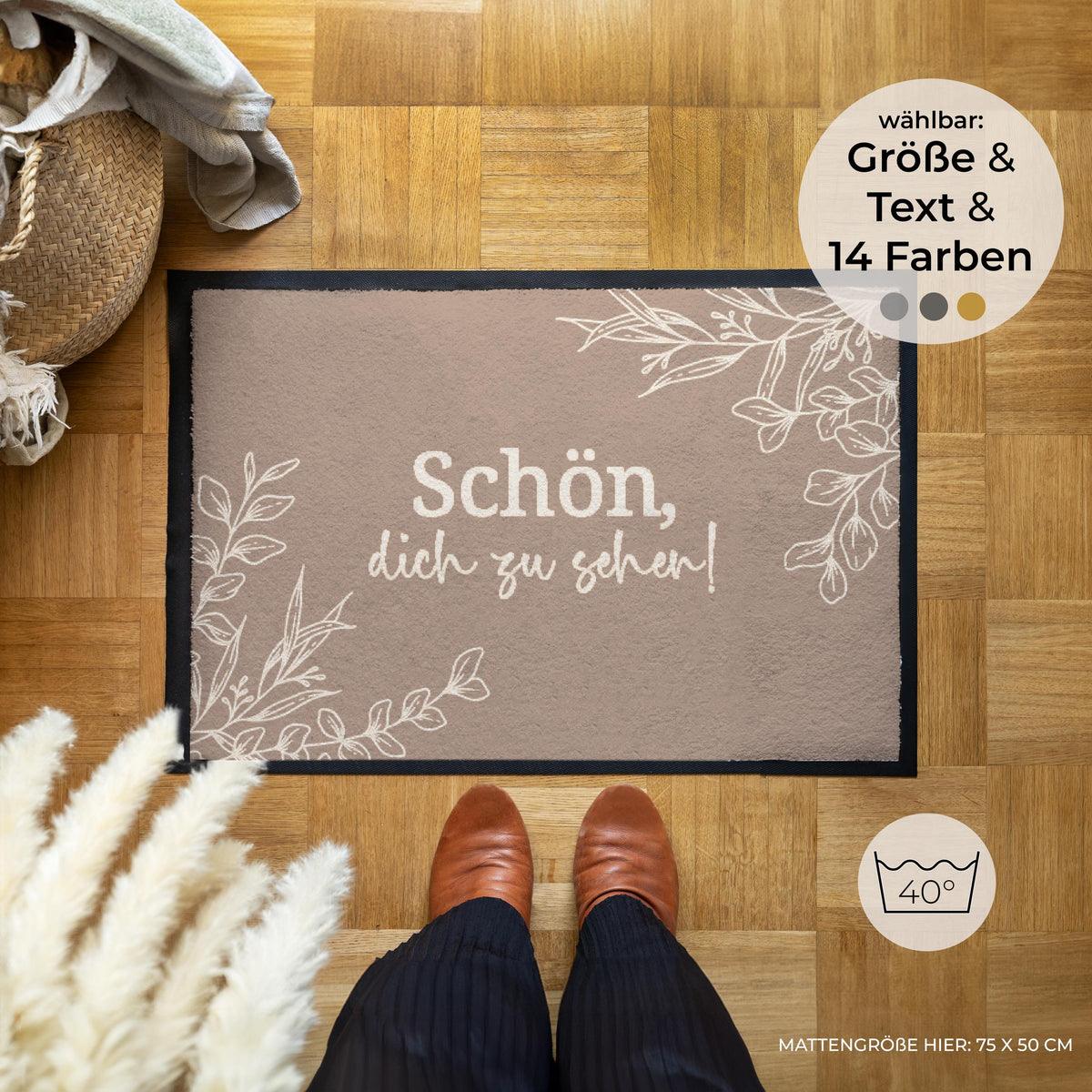 Schön, dich zu sehen – Fußmatte von Zimt & Kokos