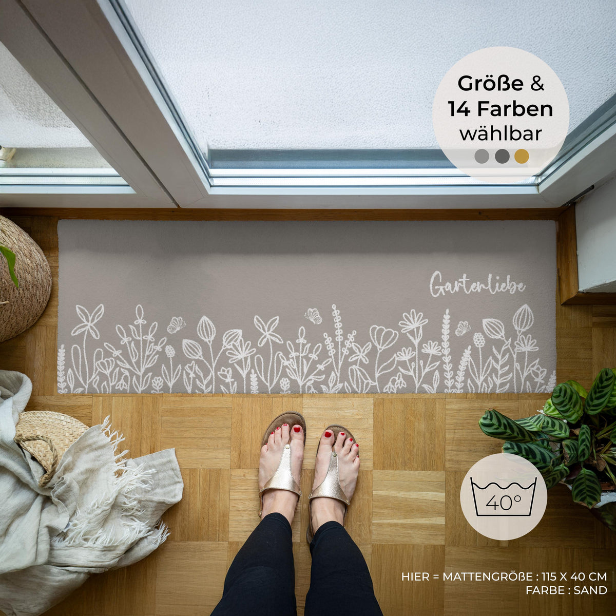 Gartenliebe – Fußmatte von Zimt & Kokos