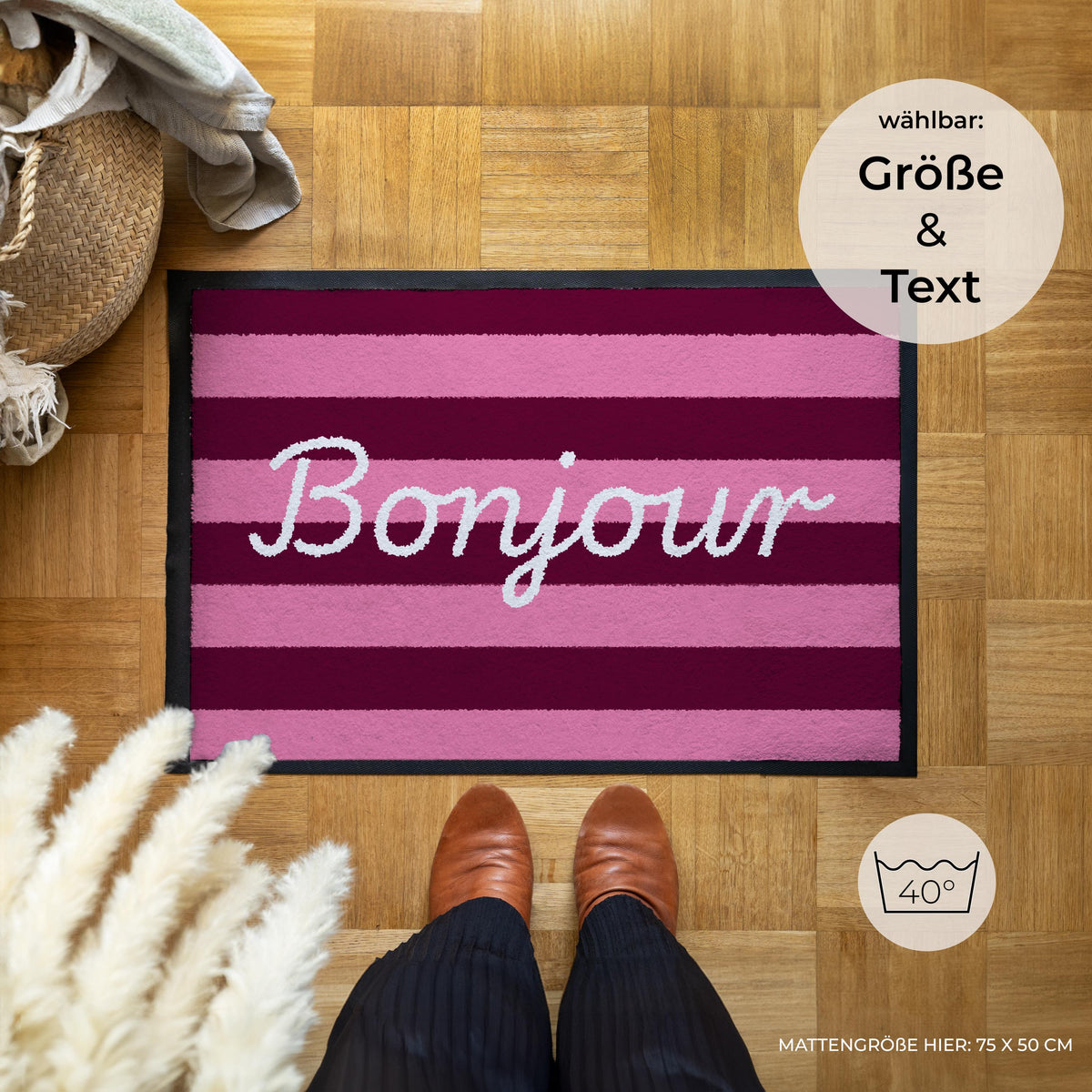 Bonjour – Fußmatte von Zimt & Kokos