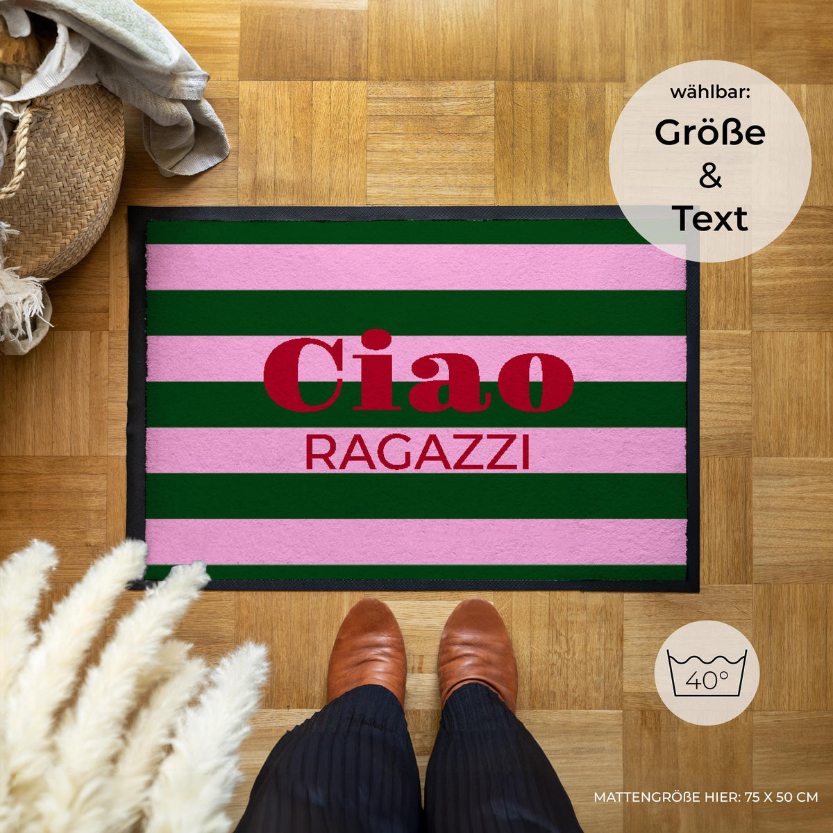 Ciao Ragazzi – Streifen – Fußmatte von Zimt & Kokos