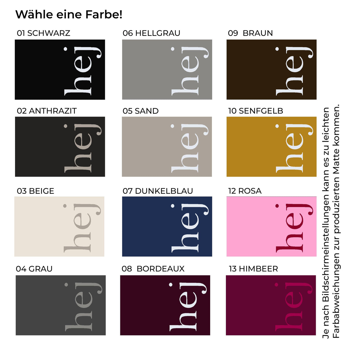 Hej – skandinavisch – Fußmatte von Zimt & Kokos