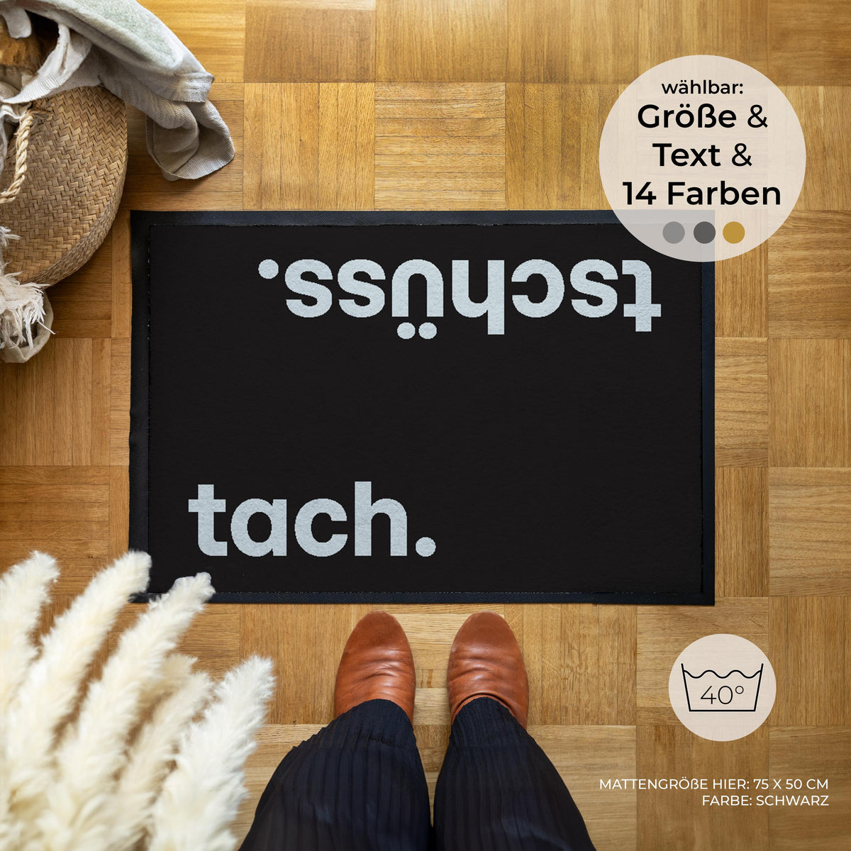 tach. tschüss. – Fußmatte von Zimt & Kokos