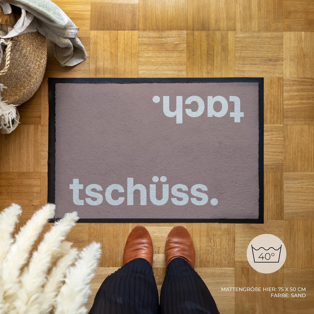 tach. tschüss. – Fußmatte von Zimt & Kokos