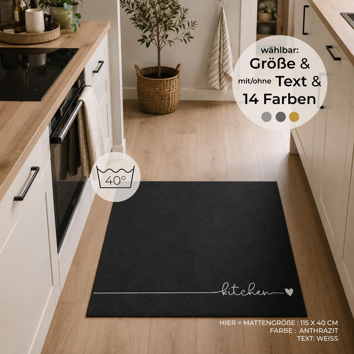 kitchen love – Fußmatte von Zimt & Kokos